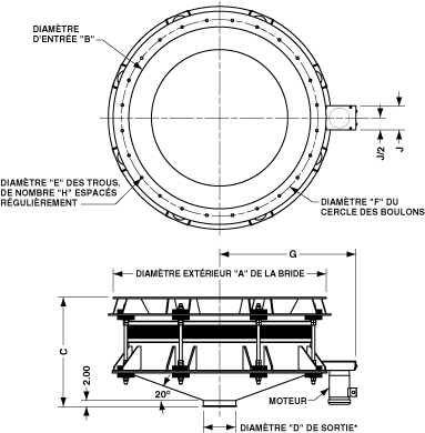 Extracteur-doseur de fond de trémie GYRO de Kraus - Drawing